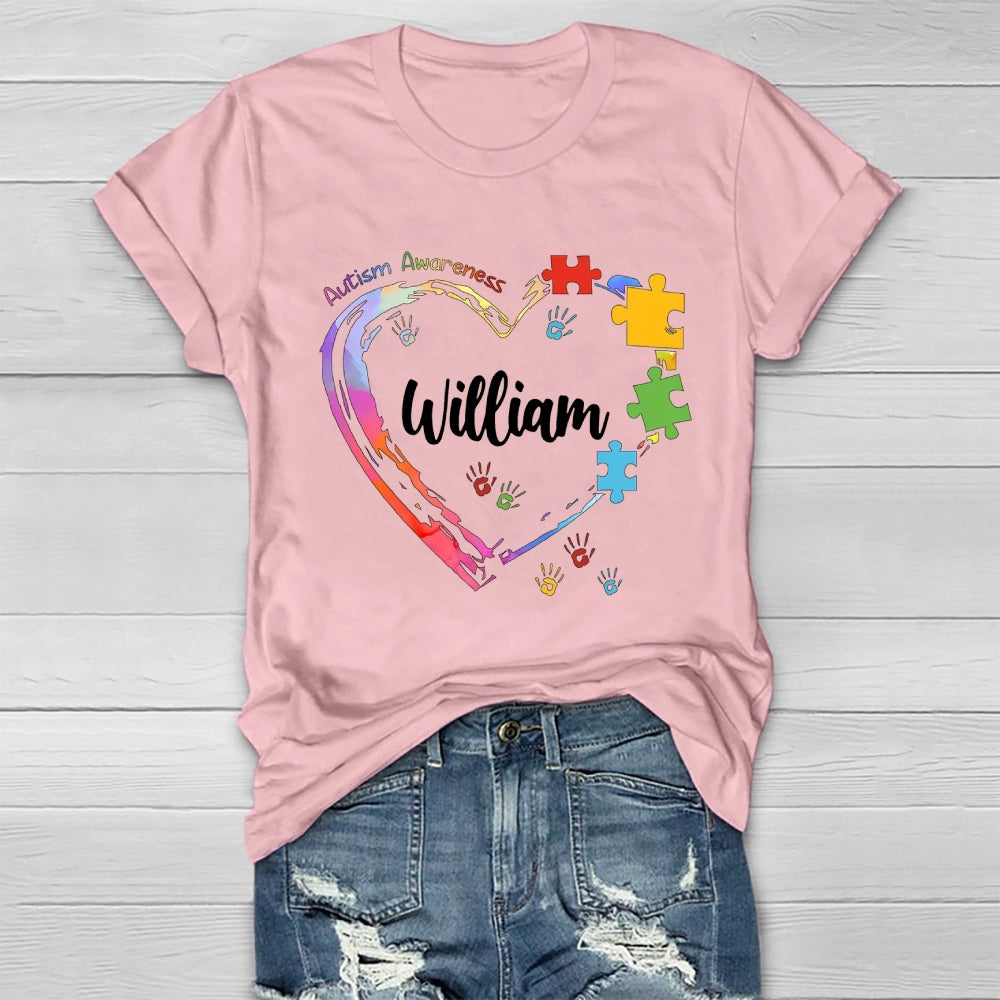 Personalized Name Autism Awareness Healthwear T-shirt