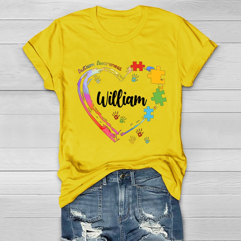 Personalized Name Autism Awareness Healthwear T-shirt