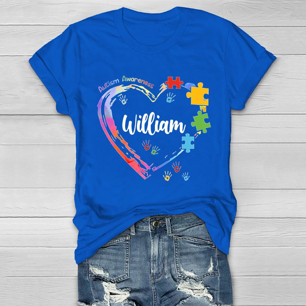 Personalized Name Autism Awareness Healthwear T-shirt