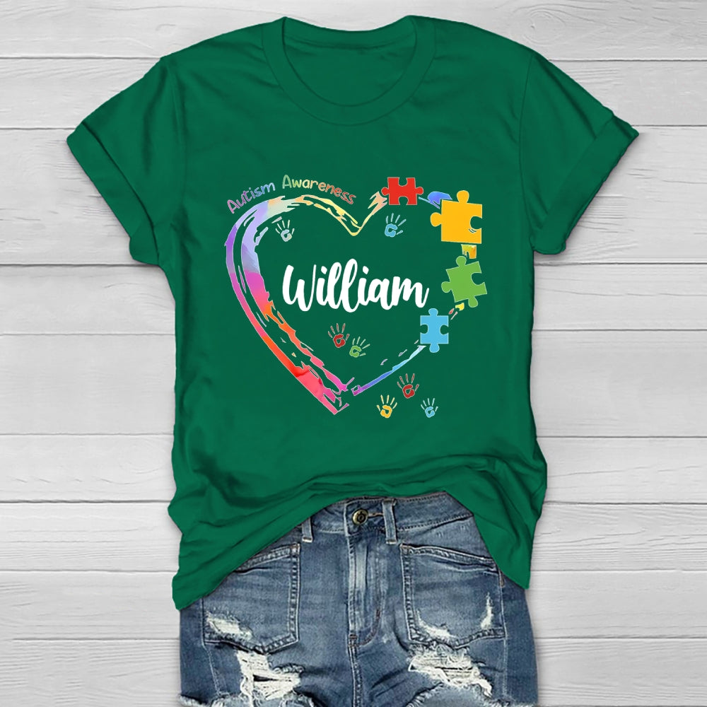 Personalized Name Autism Awareness Healthwear T-shirt