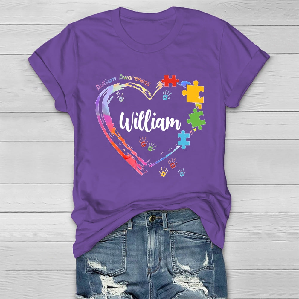 Personalized Name Autism Awareness Healthwear T-shirt