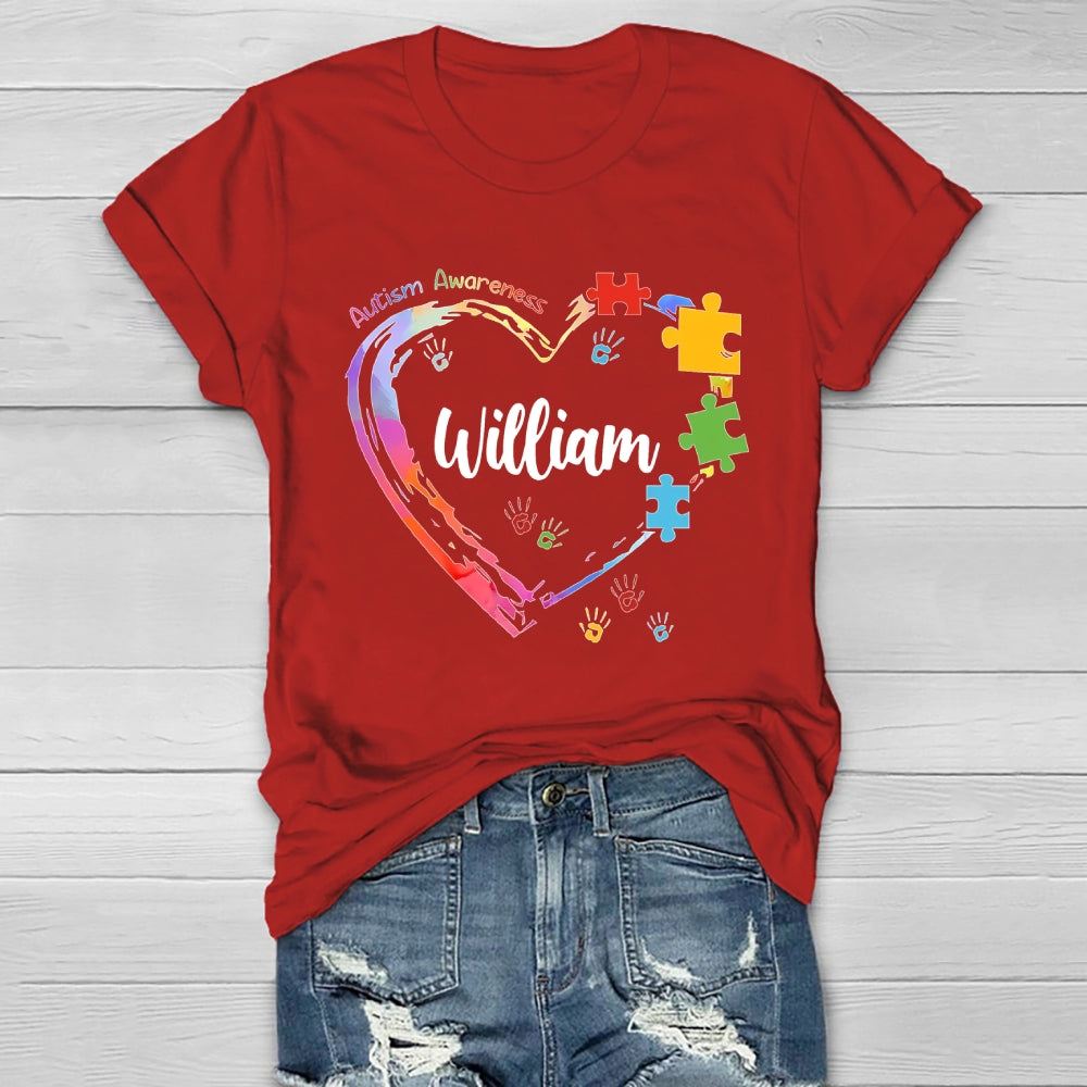 Personalized Name Autism Awareness Healthwear T-shirt