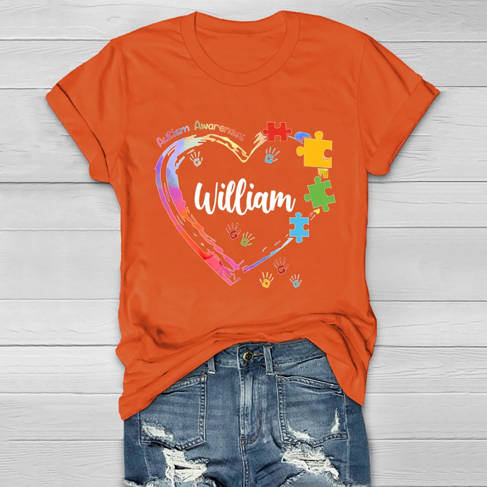 Personalized Name Autism Awareness Healthwear T-shirt
