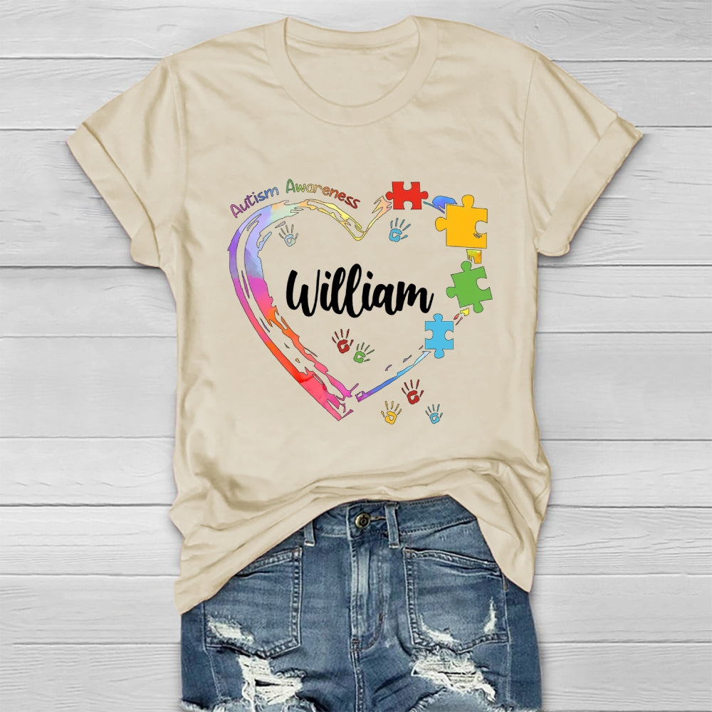 Personalized Name Autism Awareness Healthwear T-shirt