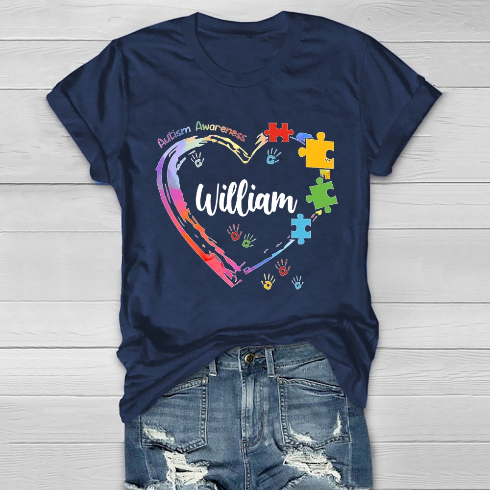 Personalized Name Autism Awareness Healthwear T-shirt