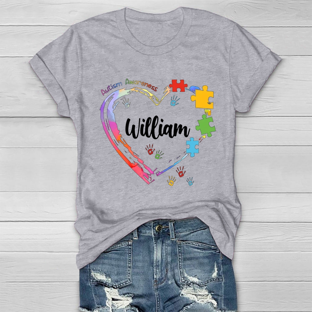Personalized Name Autism Awareness Healthwear T-shirt