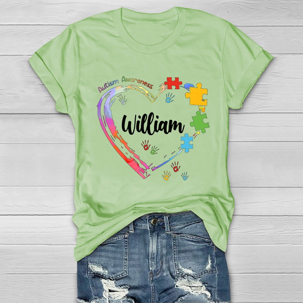 Personalized Name Autism Awareness Healthwear T-shirt