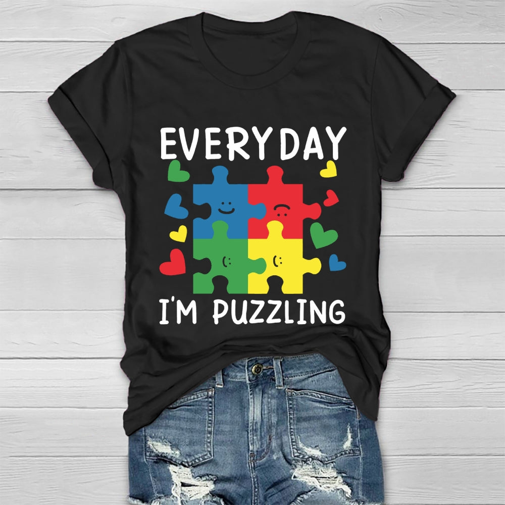 Everyday I'm Puzzling Healthwear T-shirt