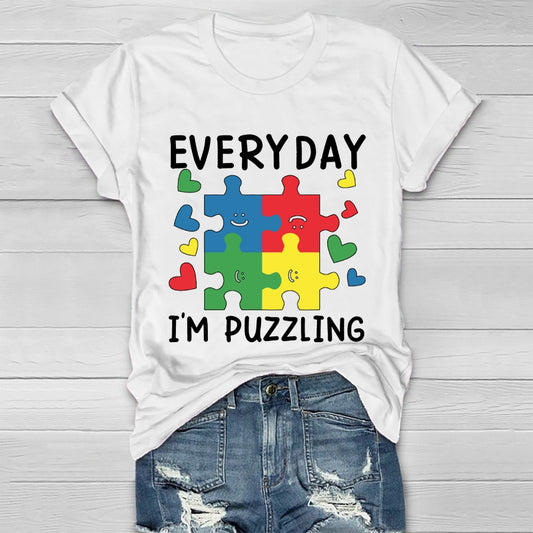 Everyday I'm Puzzling Healthwear T-shirt
