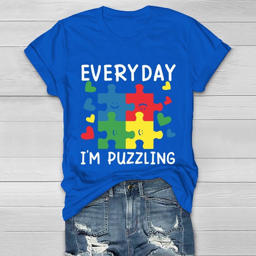Everyday I'm Puzzling Healthwear T-shirt