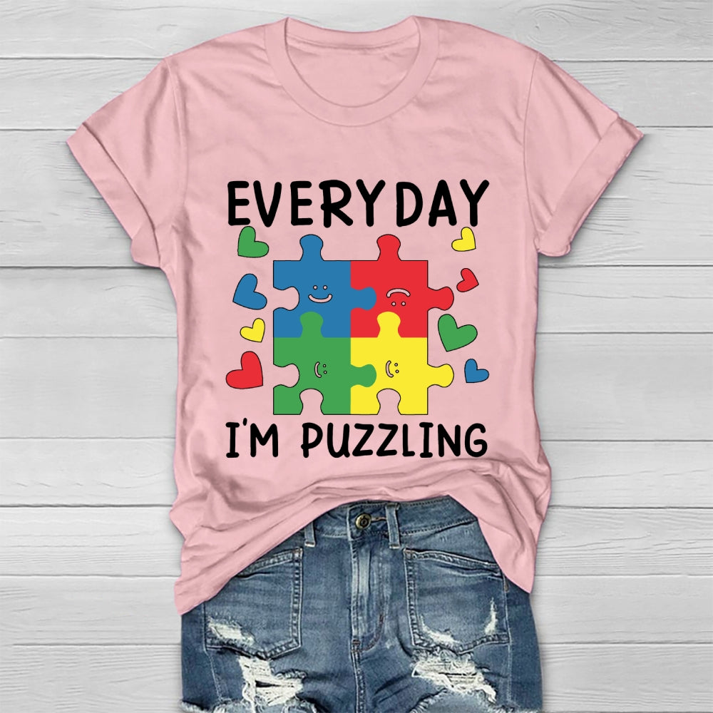 Everyday I'm Puzzling Healthwear T-shirt