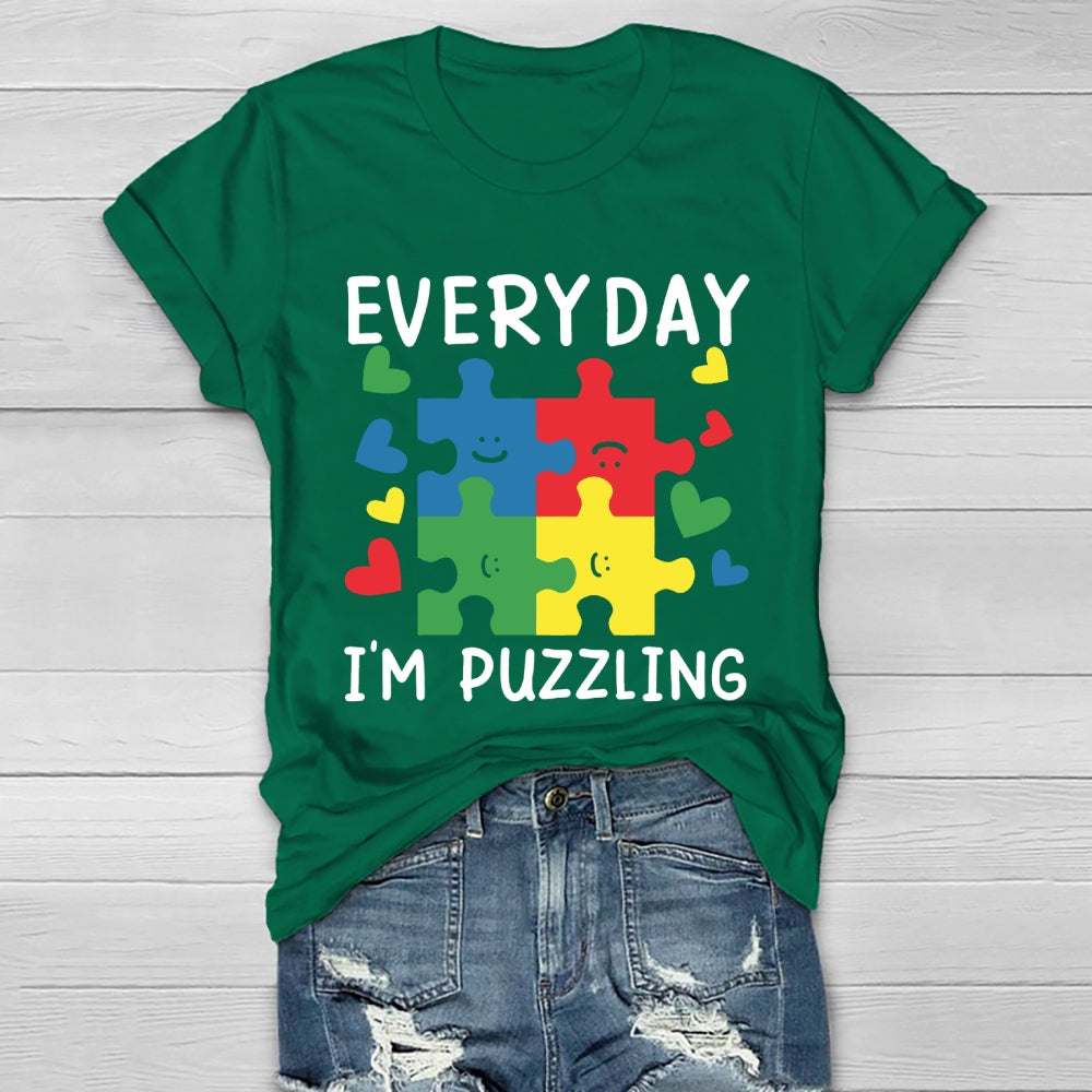 Everyday I'm Puzzling Healthwear T-shirt