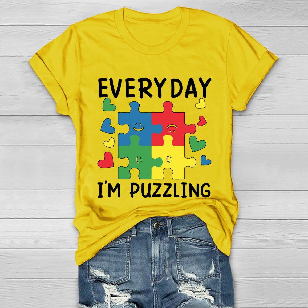 Everyday I'm Puzzling Healthwear T-shirt