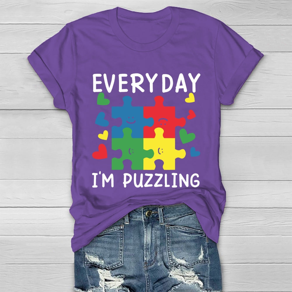 Everyday I'm Puzzling Healthwear T-shirt