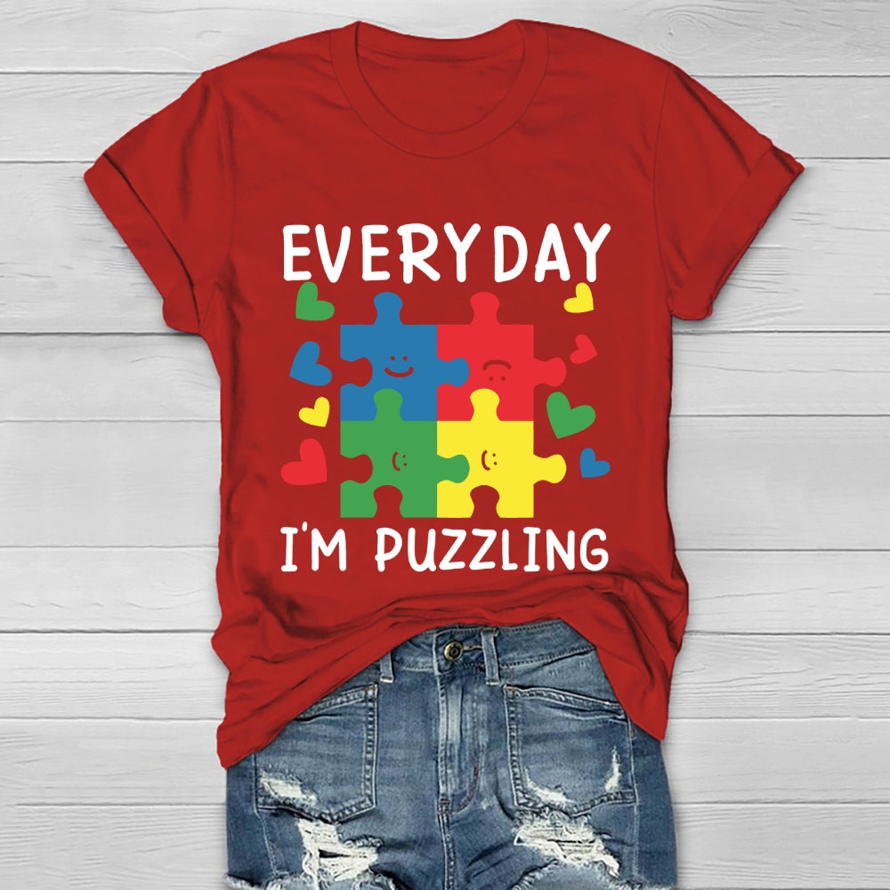 Everyday I'm Puzzling Healthwear T-shirt