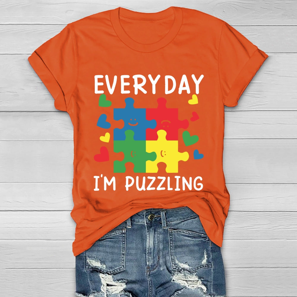 Everyday I'm Puzzling Healthwear T-shirt