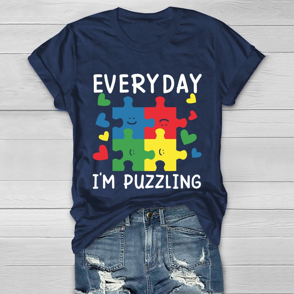 Everyday I'm Puzzling Healthwear T-shirt