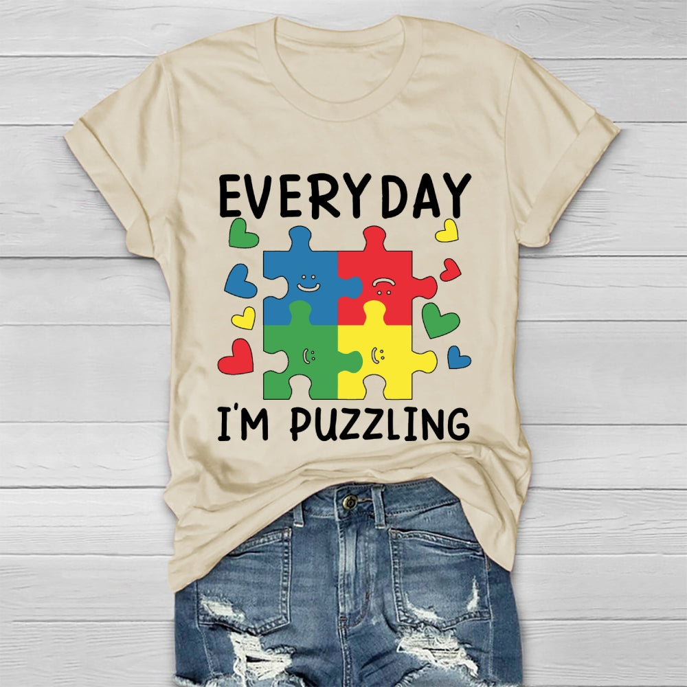 Everyday I'm Puzzling Healthwear T-shirt