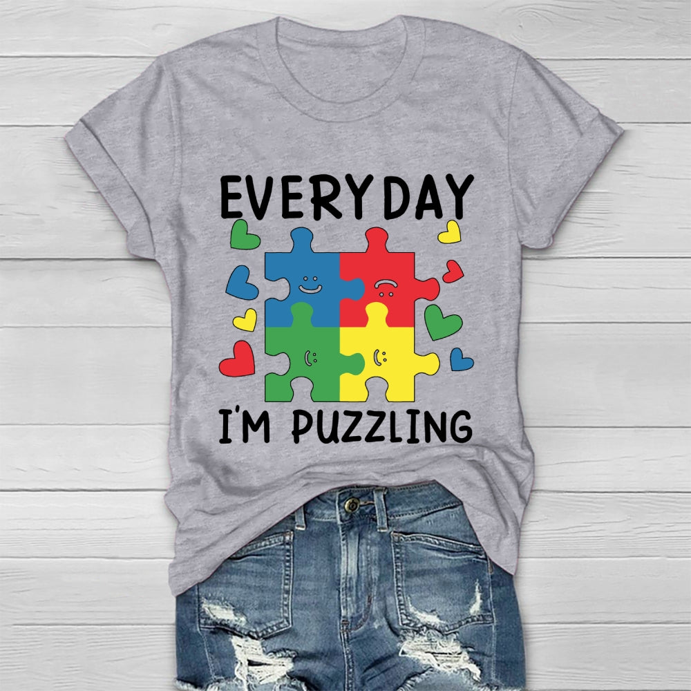 Everyday I'm Puzzling Healthwear T-shirt