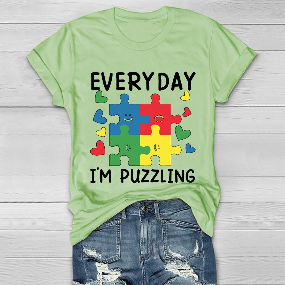 Everyday I'm Puzzling Healthwear T-shirt