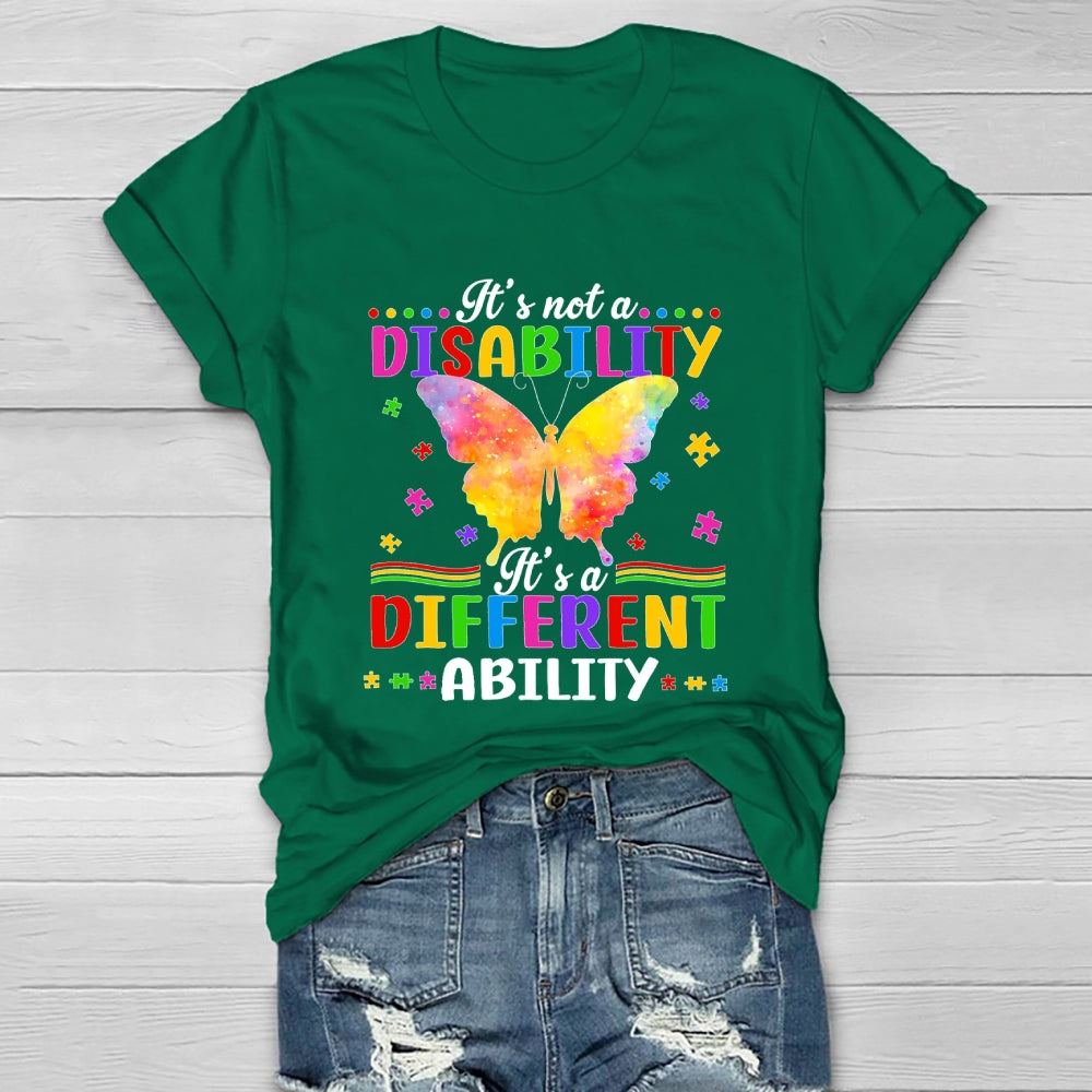 Autism It’s Not A Disability It’s A Different Ability Healthwear T-shirt