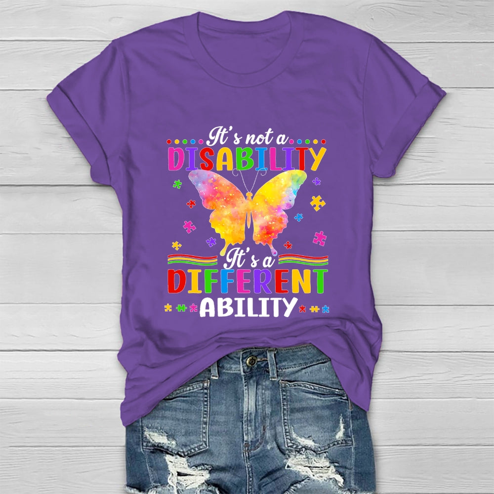 Autism It’s Not A Disability It’s A Different Ability Healthwear T-shirt