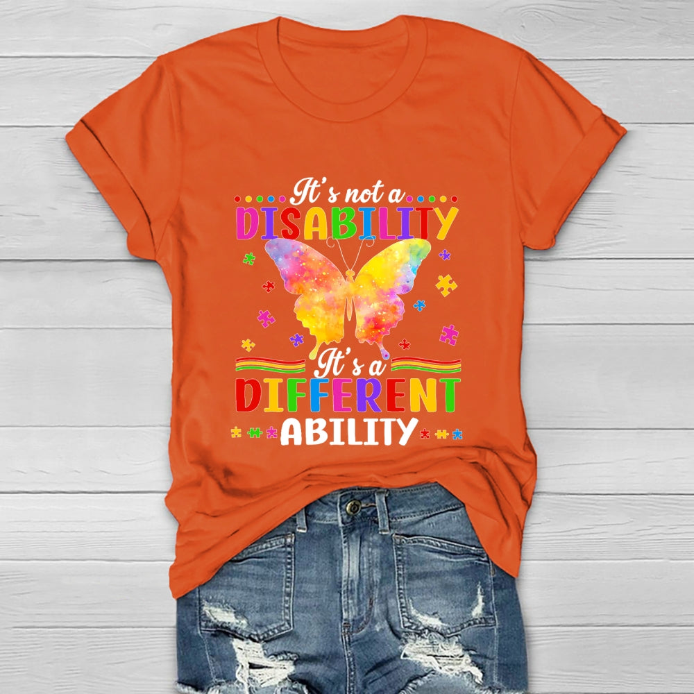 Autism It’s Not A Disability It’s A Different Ability Healthwear T-shirt