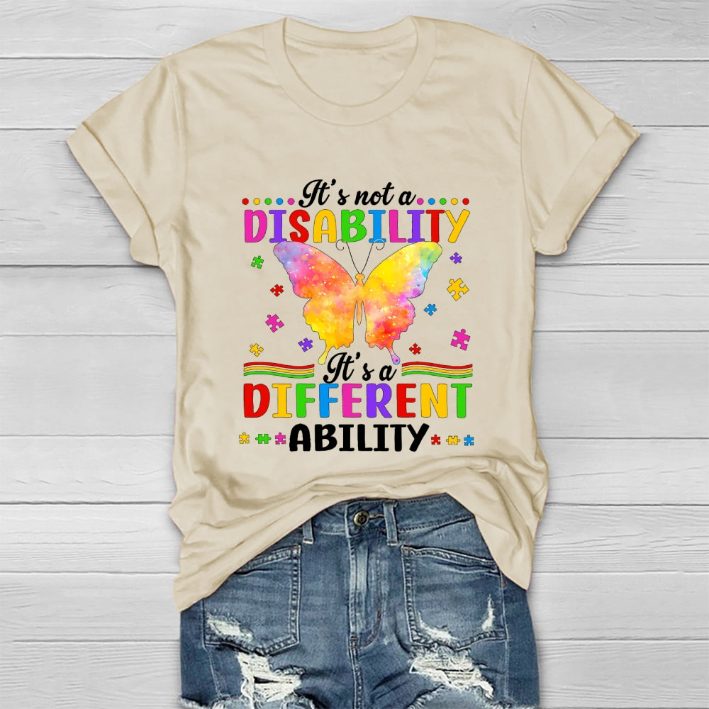 Autism It’s Not A Disability It’s A Different Ability Healthwear T-shirt