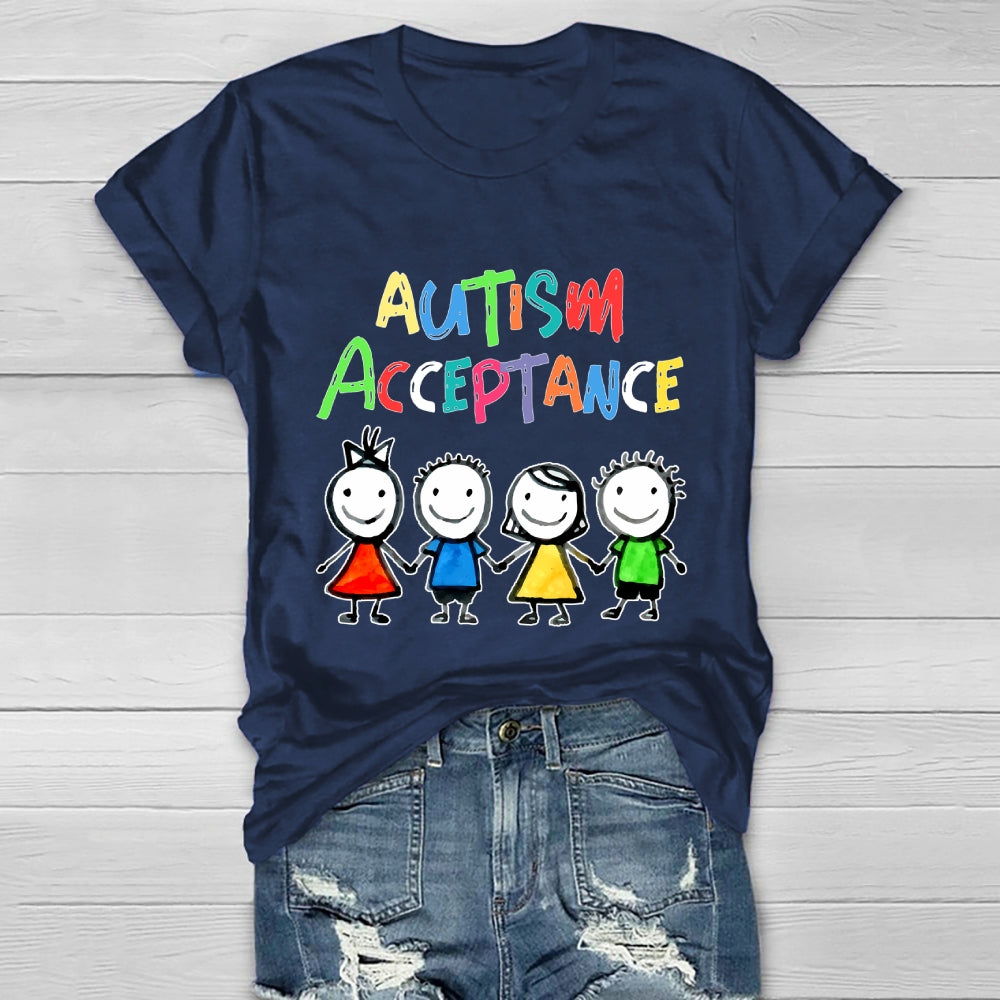 Autism Awareness Acceptance  Healthwear T-shirt