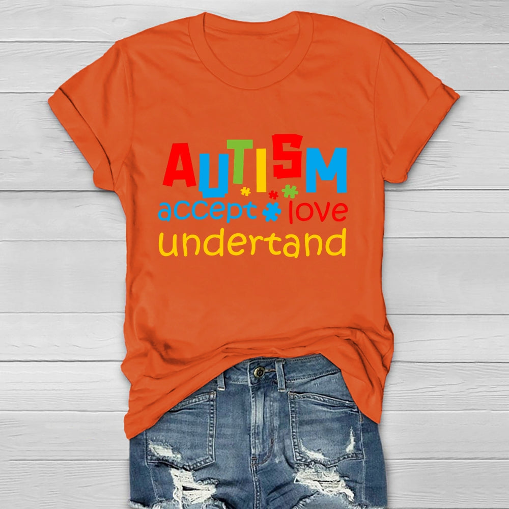 Autism Awareness Accept Understand Love Healthwear T-shirt