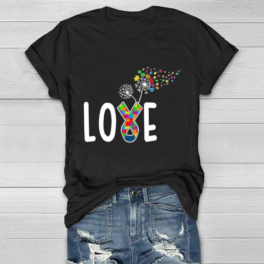 Autism Awareness Love Dandelion Healthwear T-shirt
