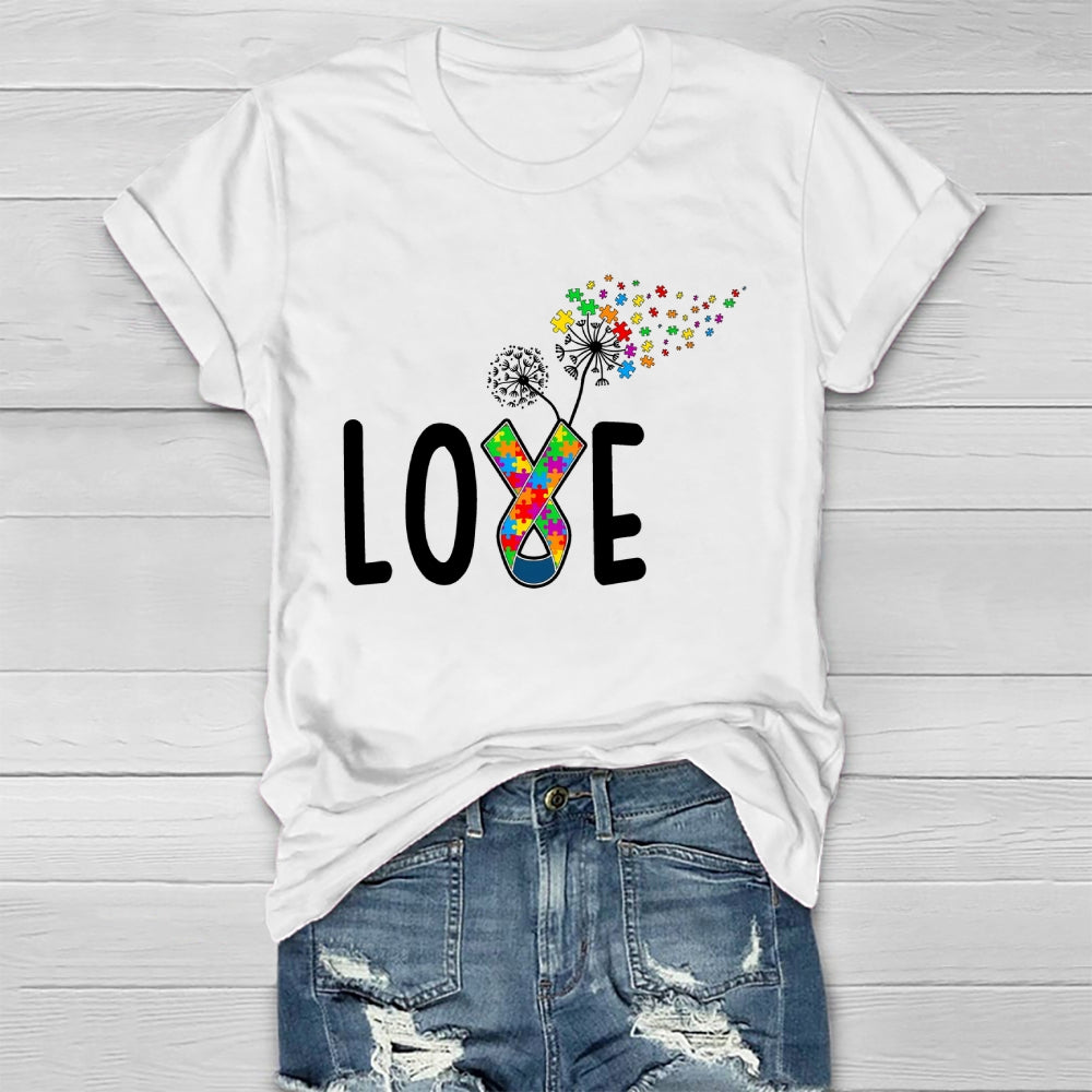 Autism Awareness Love Dandelion Healthwear T-shirt