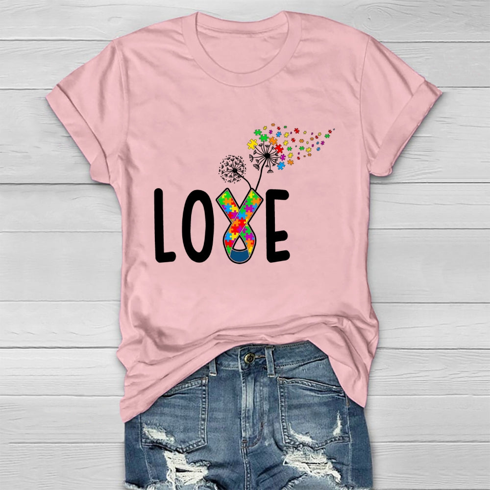 Autism Awareness Love Dandelion Healthwear T-shirt