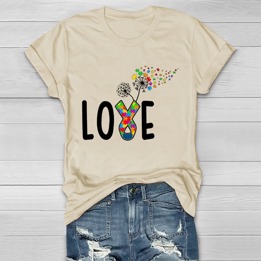 Autism Awareness Love Dandelion Healthwear T-shirt