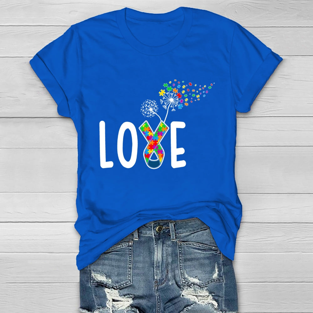 Autism Awareness Love Dandelion Healthwear T-shirt