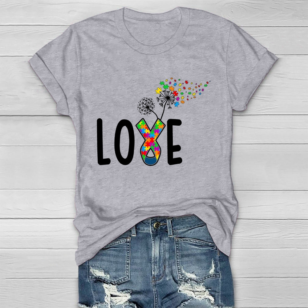 Autism Awareness Love Dandelion Healthwear T-shirt
