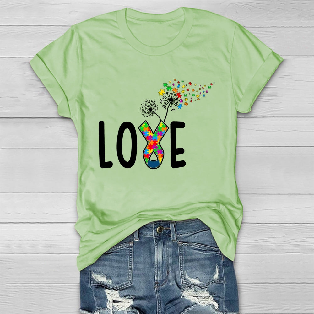 Autism Awareness Love Dandelion Healthwear T-shirt