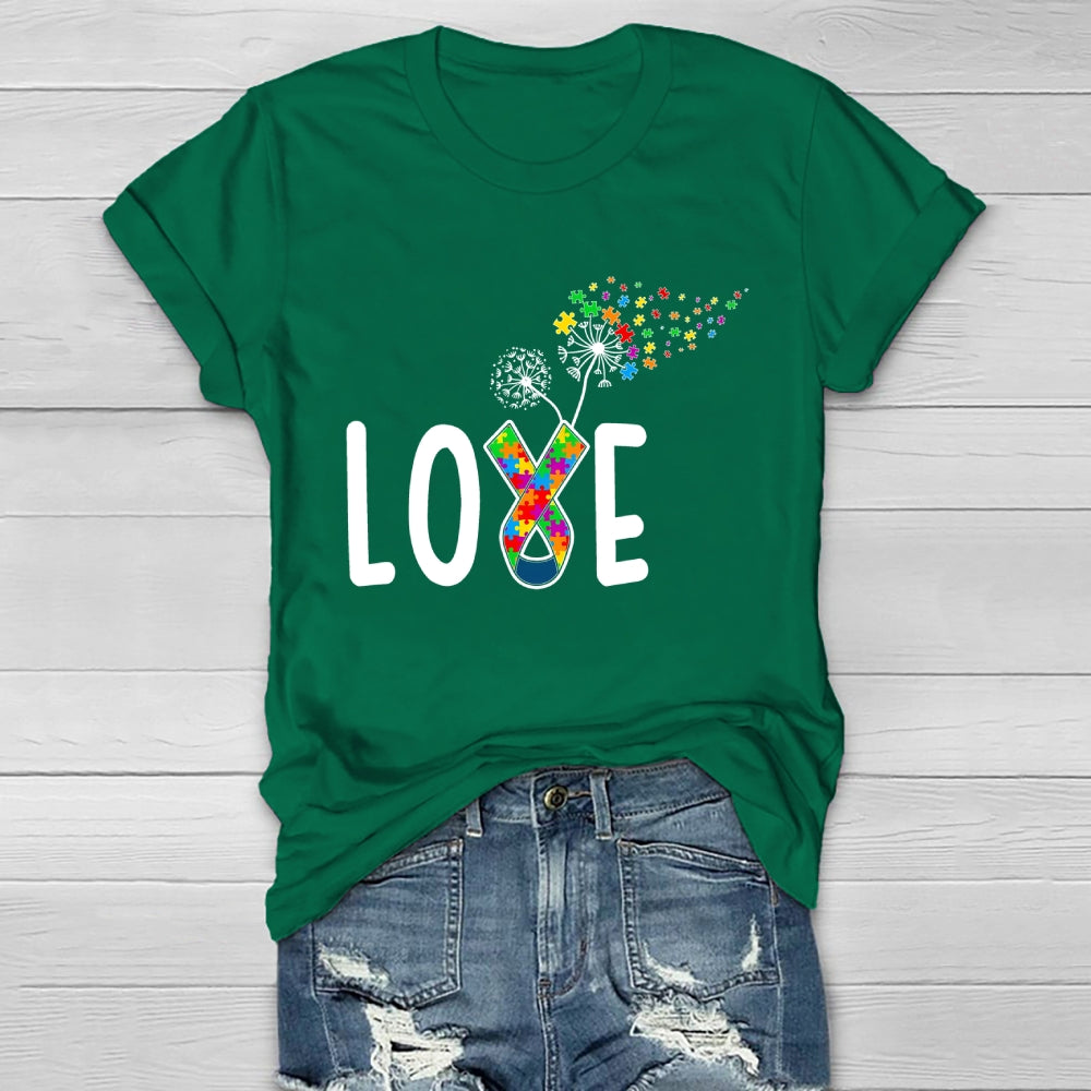 Autism Awareness Love Dandelion Healthwear T-shirt