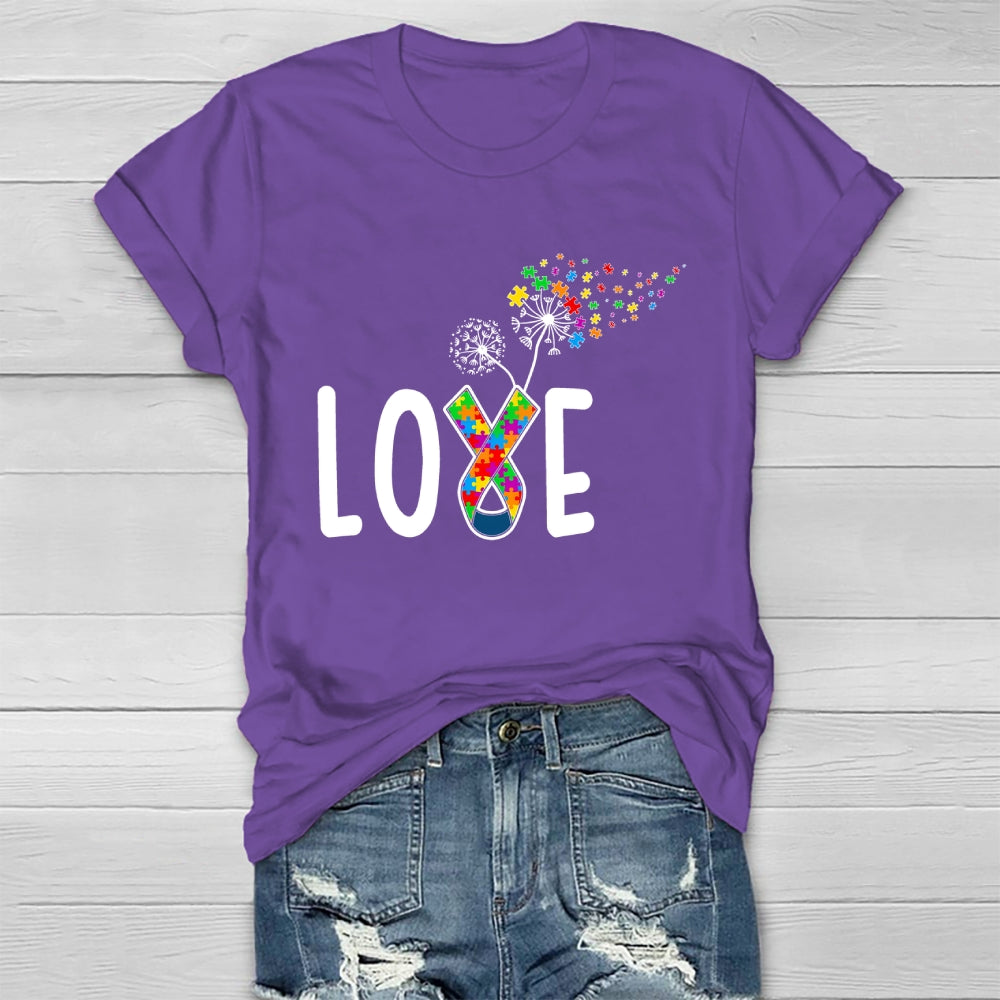 Autism Awareness Love Dandelion Healthwear T-shirt