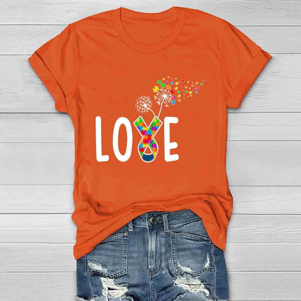 Autism Awareness Love Dandelion Healthwear T-shirt