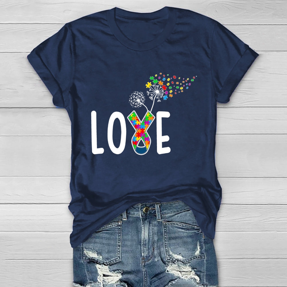 Autism Awareness Love Dandelion Healthwear T-shirt