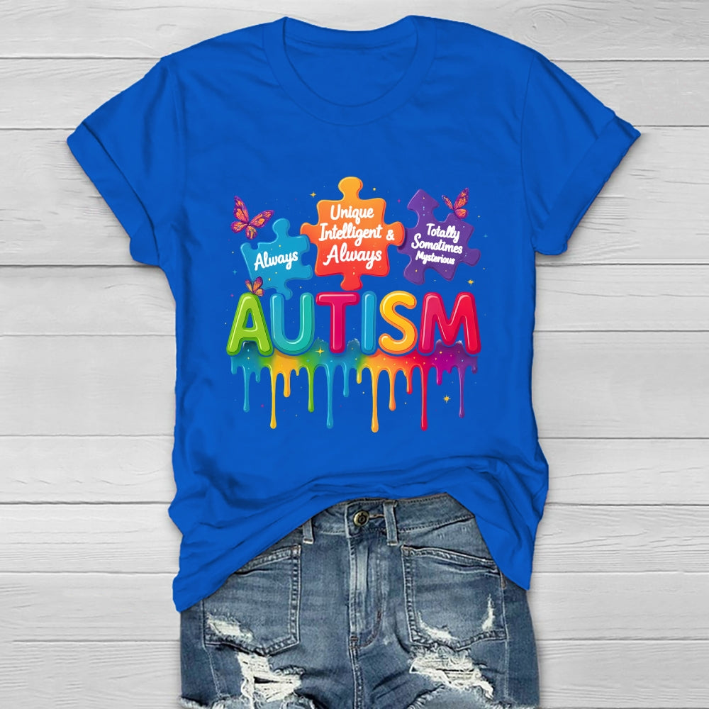 Autism Always Unique Totally Interesting Awareness Healthwear T-shirt
