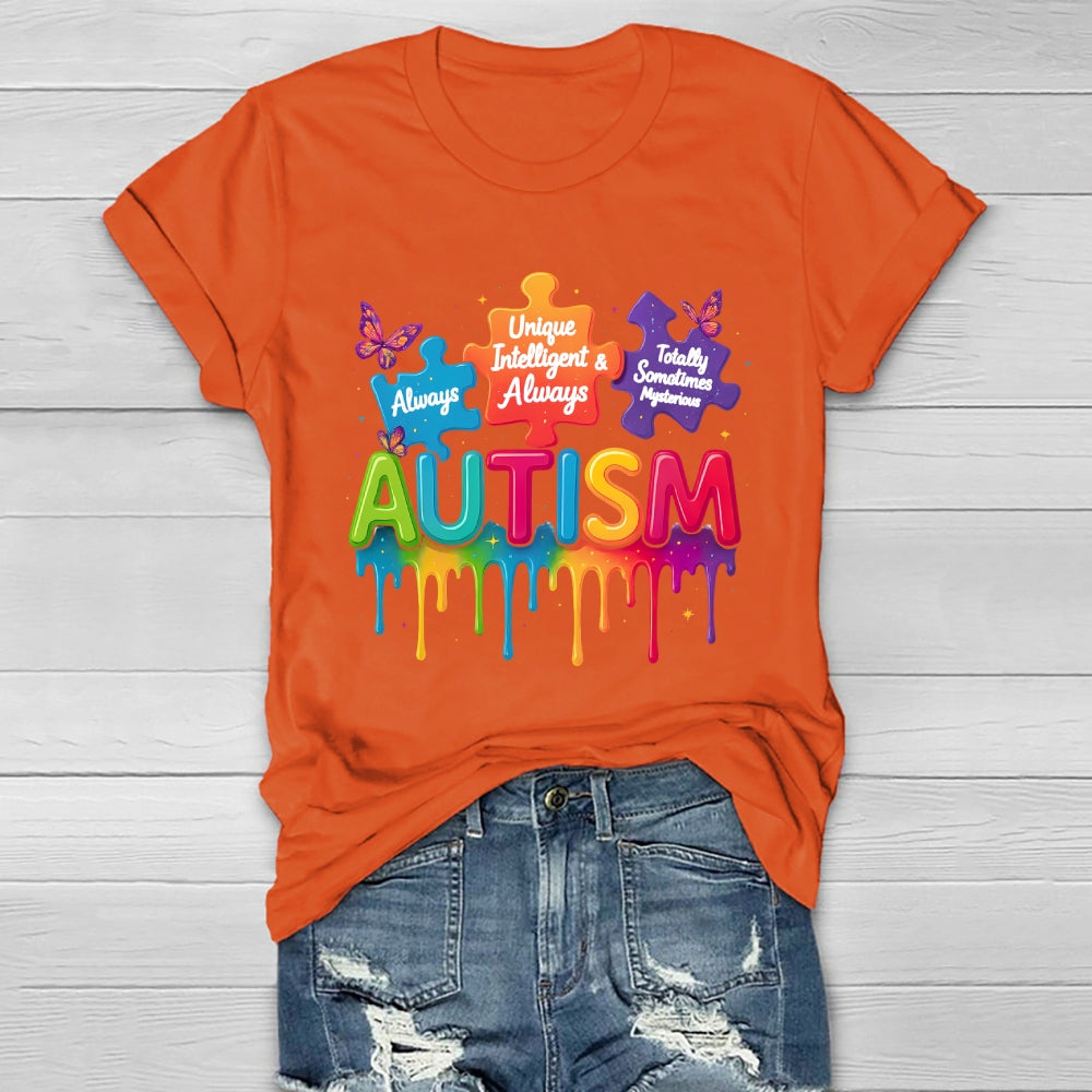 Autism Always Unique Totally Interesting Awareness Healthwear T-shirt