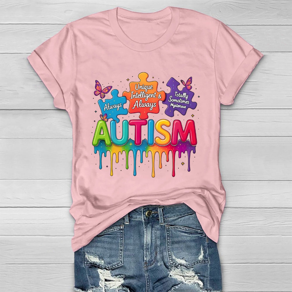 Autism Always Unique Totally Interesting Awareness Healthwear T-shirt