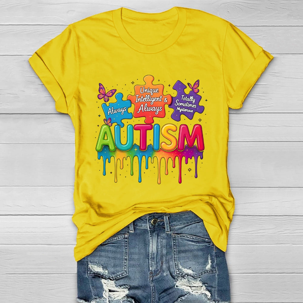 Autism Always Unique Totally Interesting Awareness Healthwear T-shirt