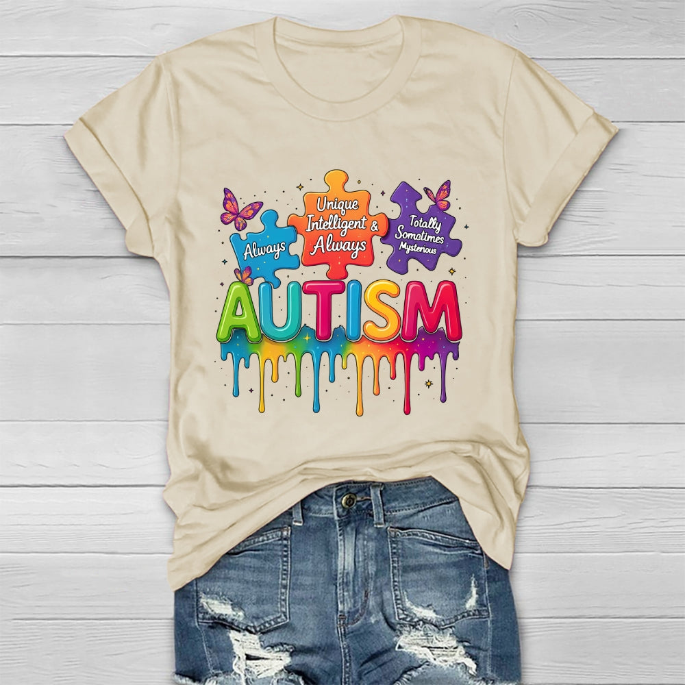Autism Always Unique Totally Interesting Awareness Healthwear T-shirt