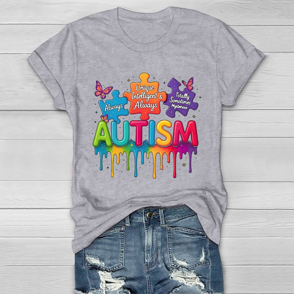 Autism Always Unique Totally Interesting Awareness Healthwear T-shirt