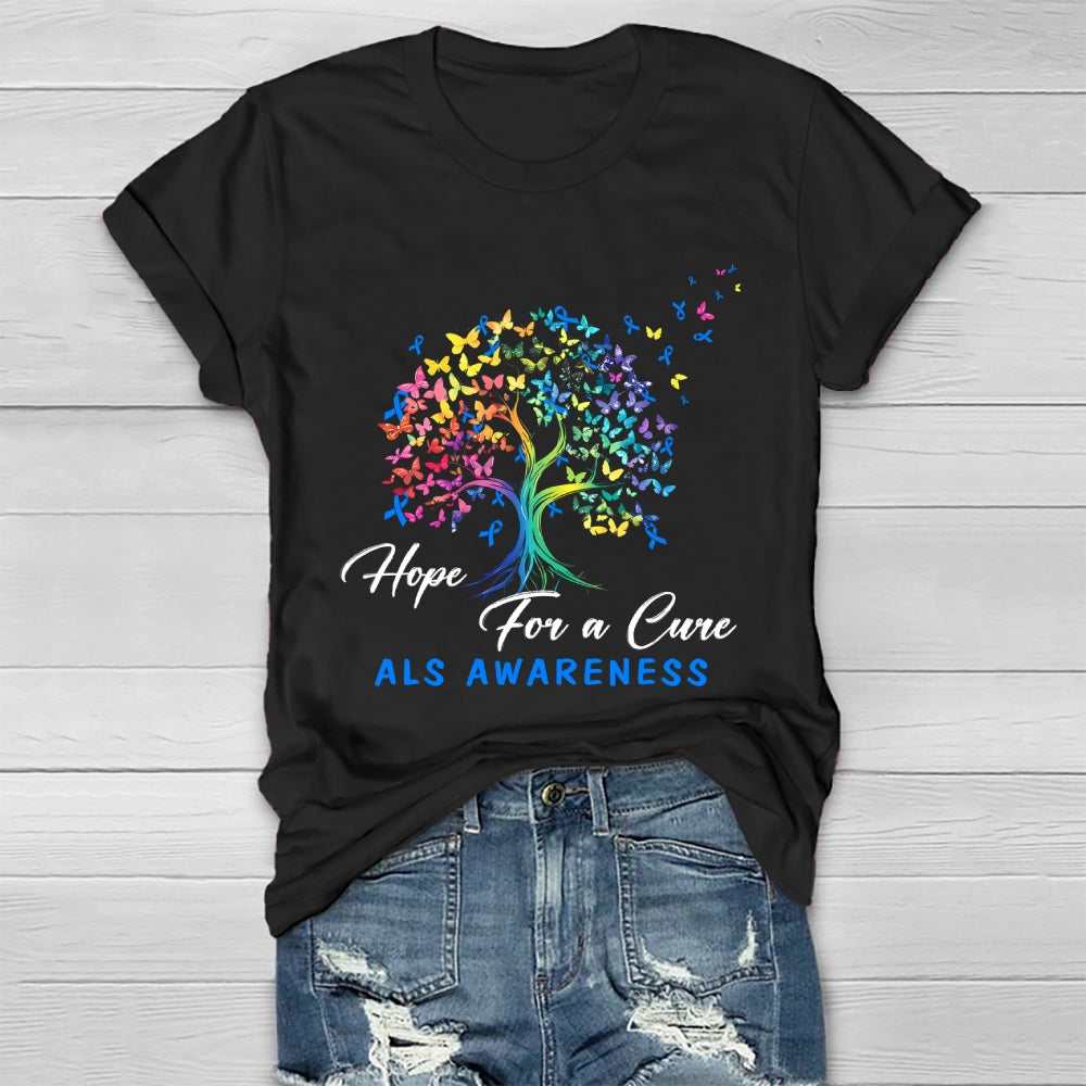 Hope For A Cure ALS Awareness Healthwear T-shirt