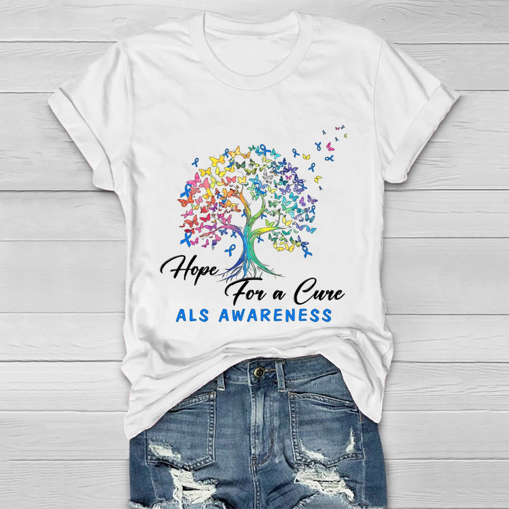 Hope For A Cure ALS Awareness Healthwear T-shirt