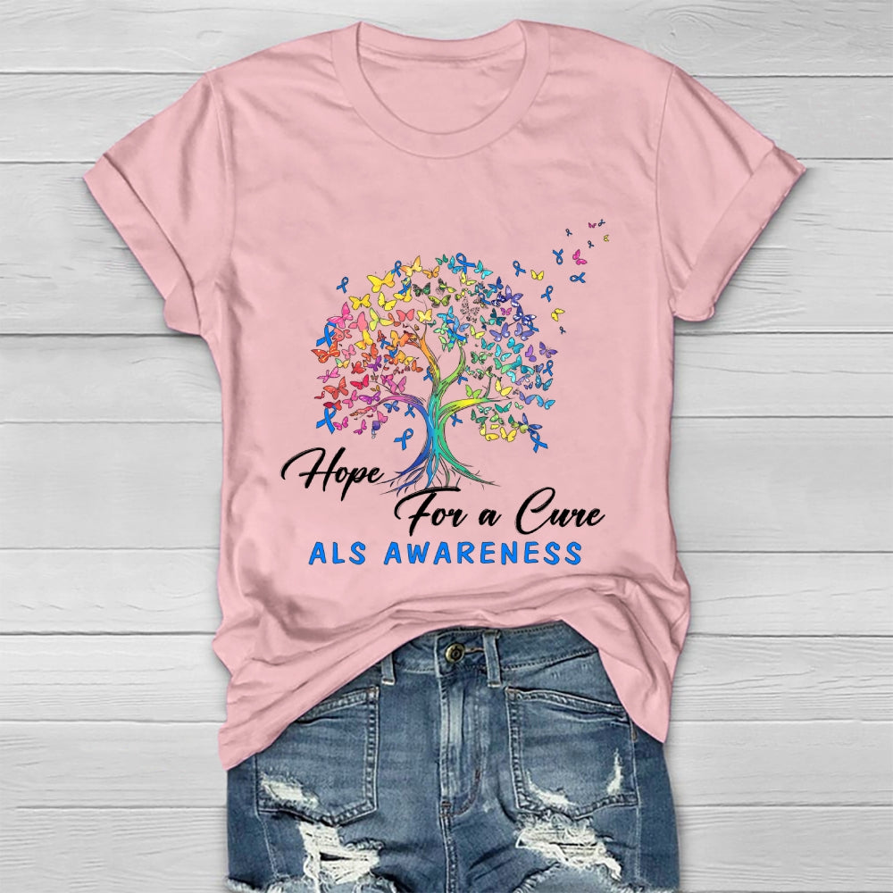 Hope For A Cure ALS Awareness Healthwear T-shirt
